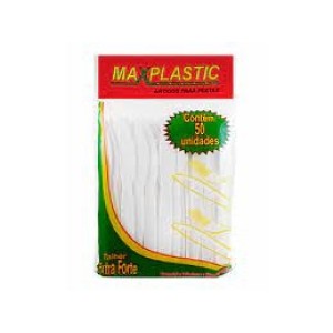 FACA PARA REFEICAO BRANCO C/50 UNID MAXPLASTIC