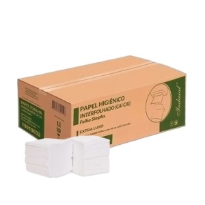 PAPEL HIGIÊNICO INDAIAL INTERFOLHADO CAI CAI 10000 FOLHAS SIMPLES