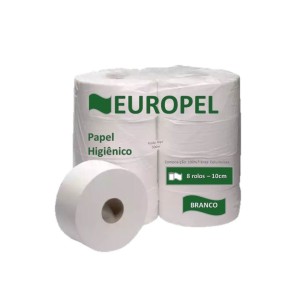PAPEL HIGIÊNICO BRANCO ROLÃO 8 X 300 EUROPEL
