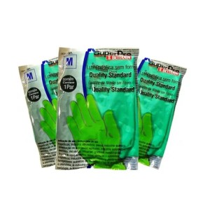 LUVA NITRILICA C/FORRO G VERDE SUPERPRO